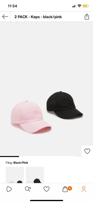 Kepsar - En rosa och en svart keps från even&odd, endast provade. Kan justera storleken bak. 