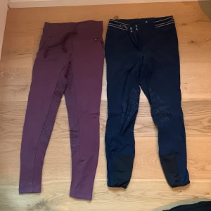 Rid byxor  - Använda en gång men sen ingen mer användning fina och bra skick. Båda för 300:- en för 200! Storlek 34 på de vinröda och blåa är storlek 40.