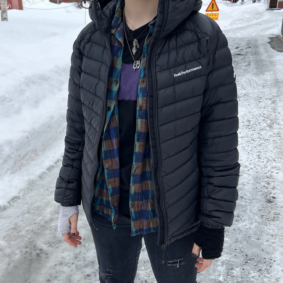 Svart Peak jacka, stl S - 90