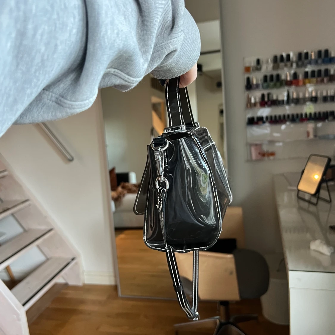 Svart färgad genomskinlig väska - 90