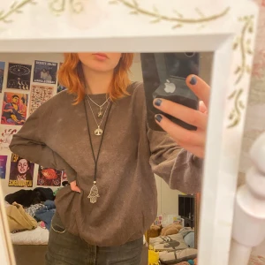 Brun tröja - Jättemysig långärmad brun tröja! 