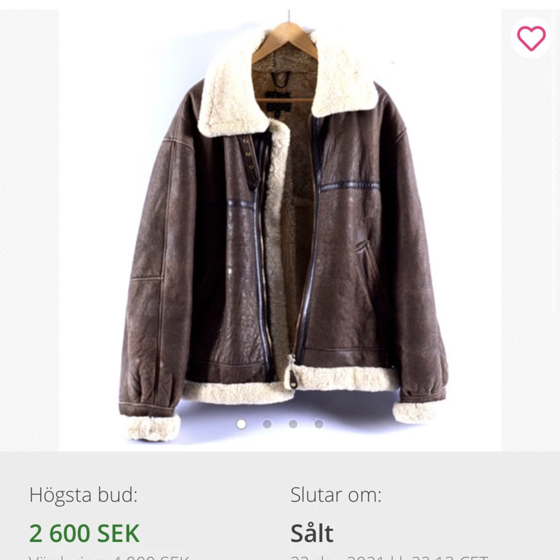 Pilot läderjacka - 90