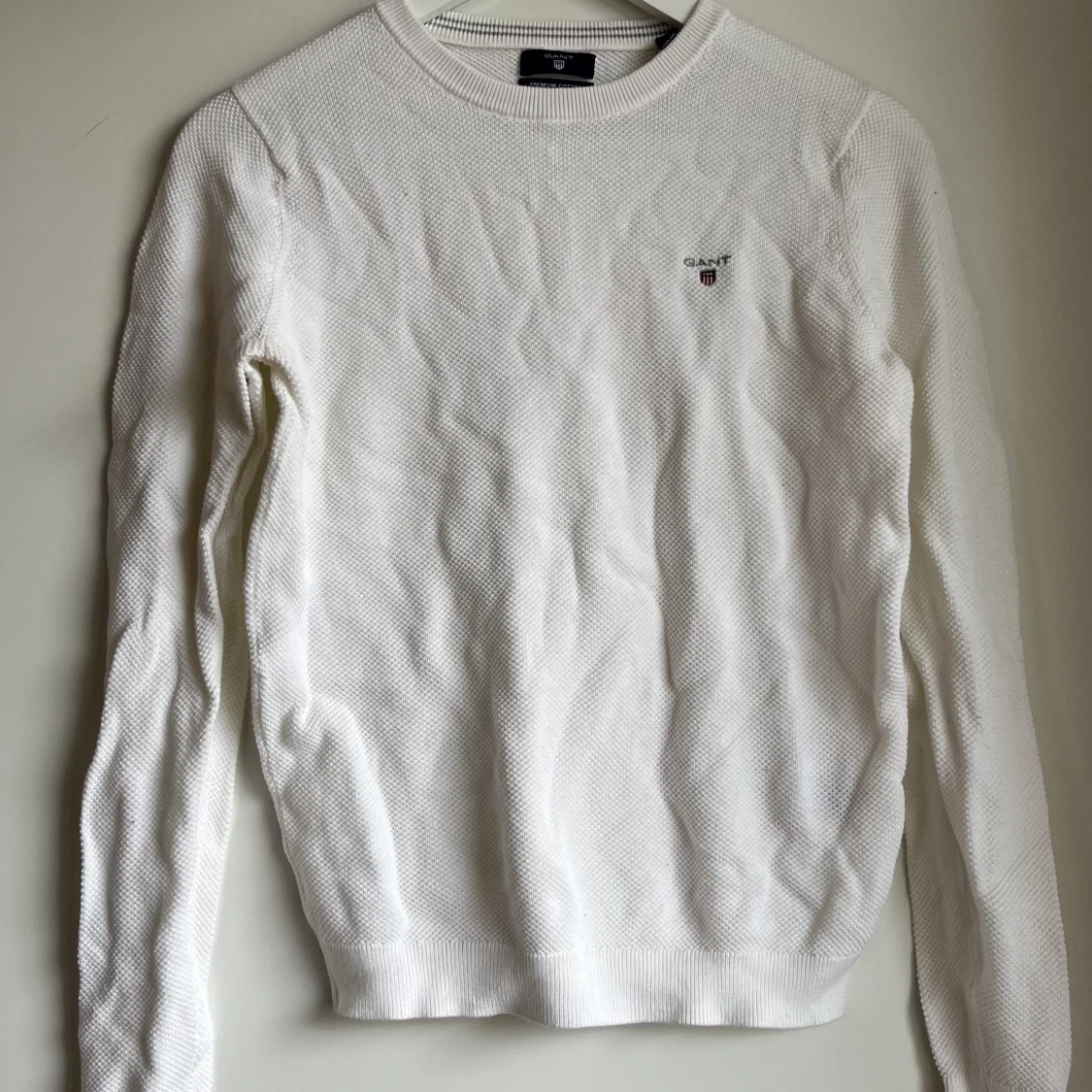 Vit Stickad GANT Kofta Stl:S - 90