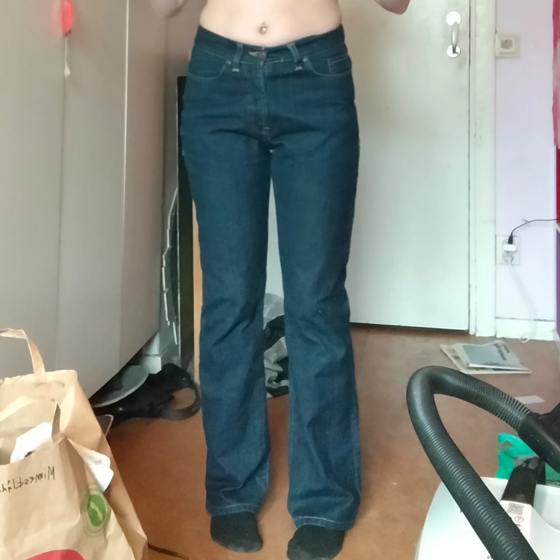 Blåa bootcut Jeans