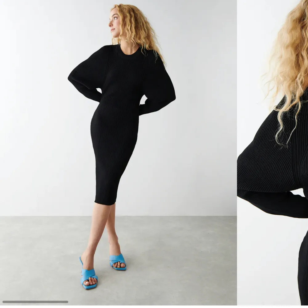 Säljer denna fina och snygga klänning från Gina tricot ”klara knitted dress” i storlek 34, jätte fin klänning med kommer tyvärr inte till användning längre. Köparen står för frakten.. Klänningar.