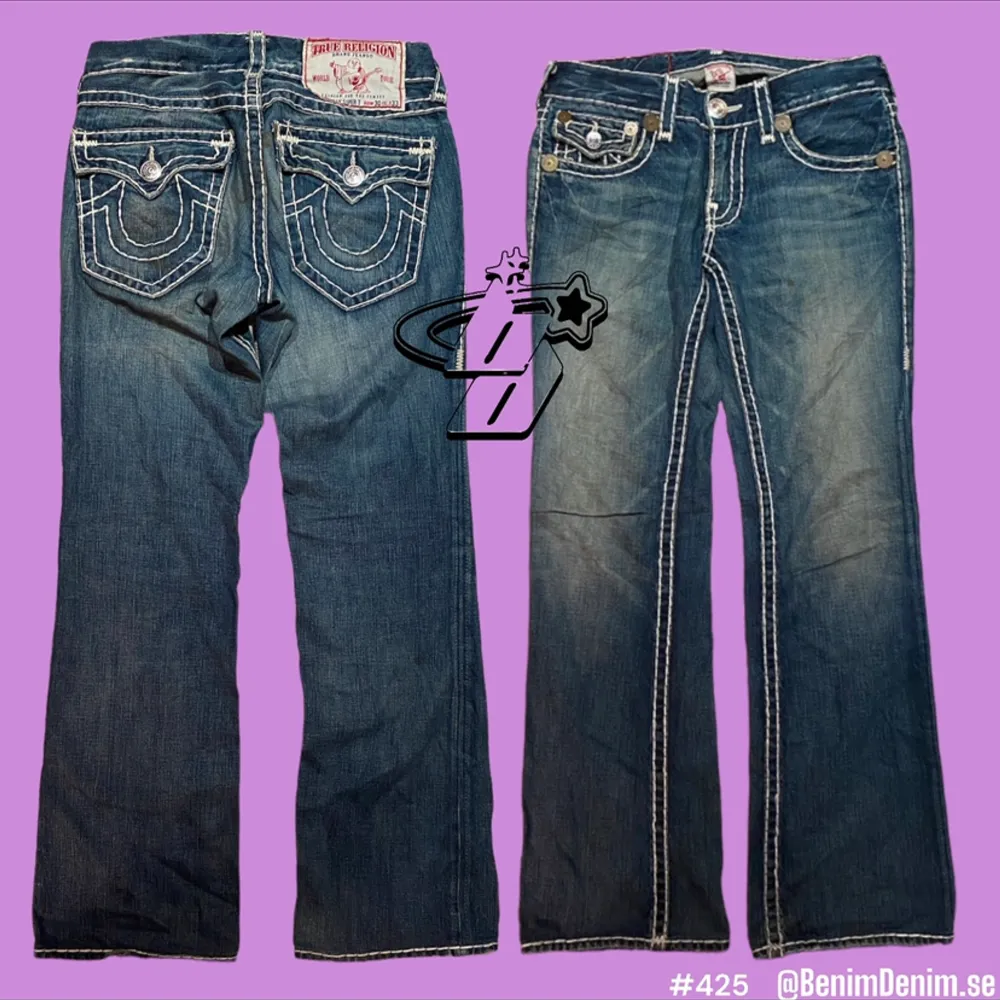 True Religion jeans Billy Super T  size on tag, 30/33  Ytterben, 105cm  Innerben, 83cm  midja (rakt över), 42cm  (modell 180cm). Jeans & Byxor.