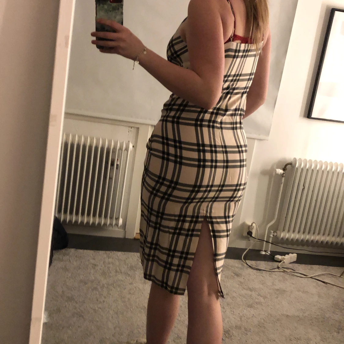 Rutig klänning  - 90