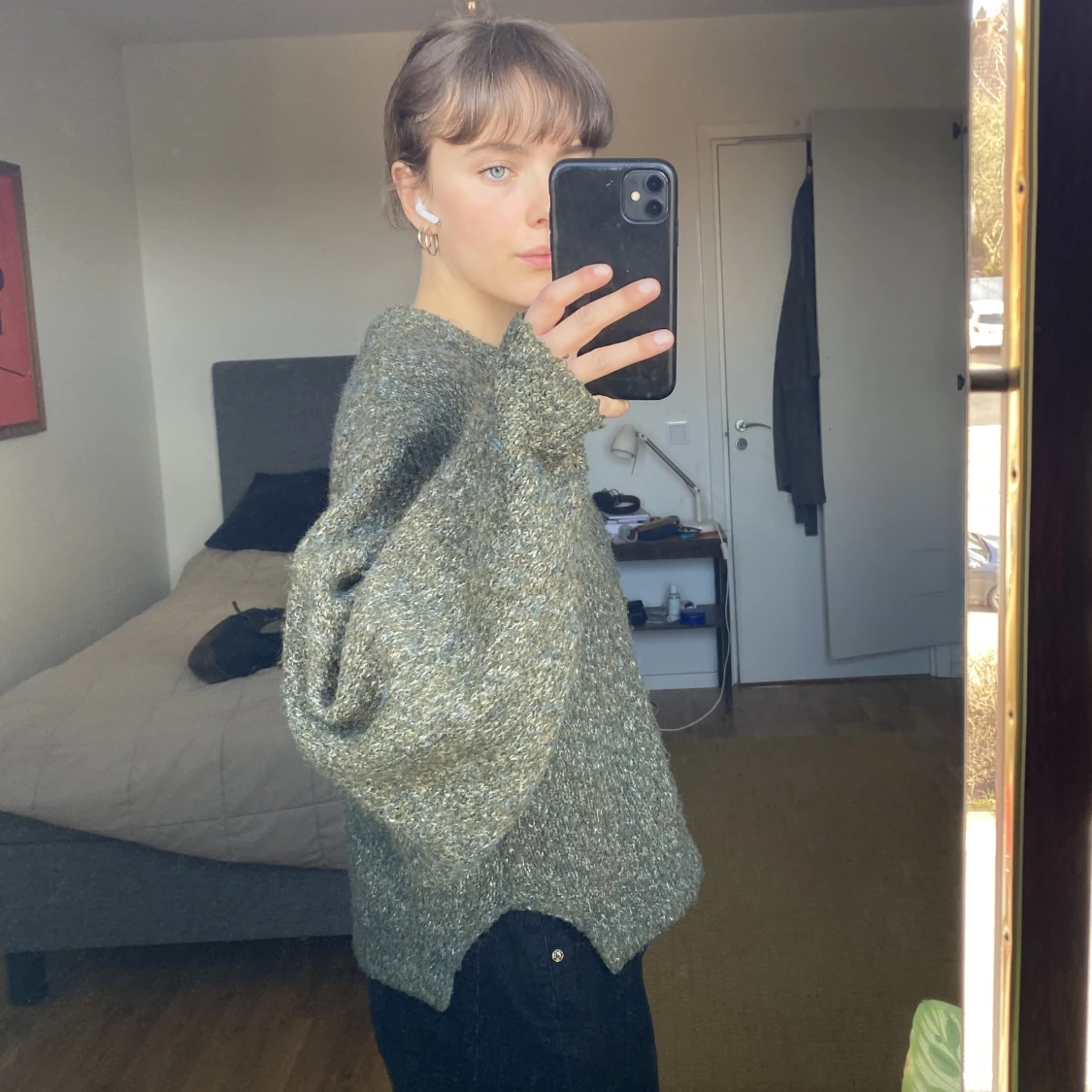 Carin Wester stickad tröja grön  - 90