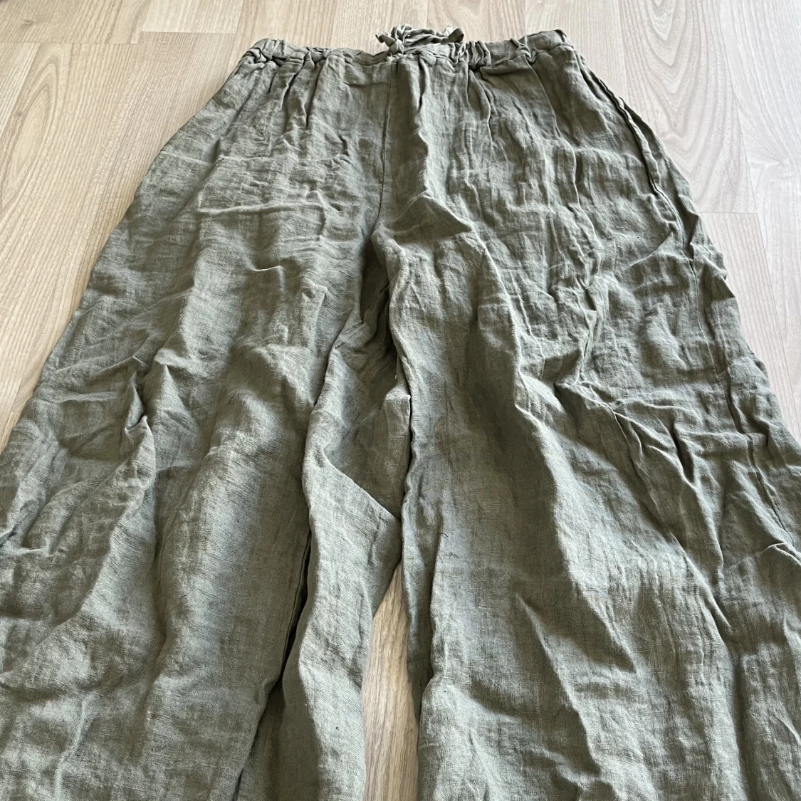 Linne byxor grön och Rosa💘💚 - 91