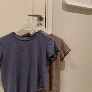 Säljer två basic t shirt från zara i fina färger 