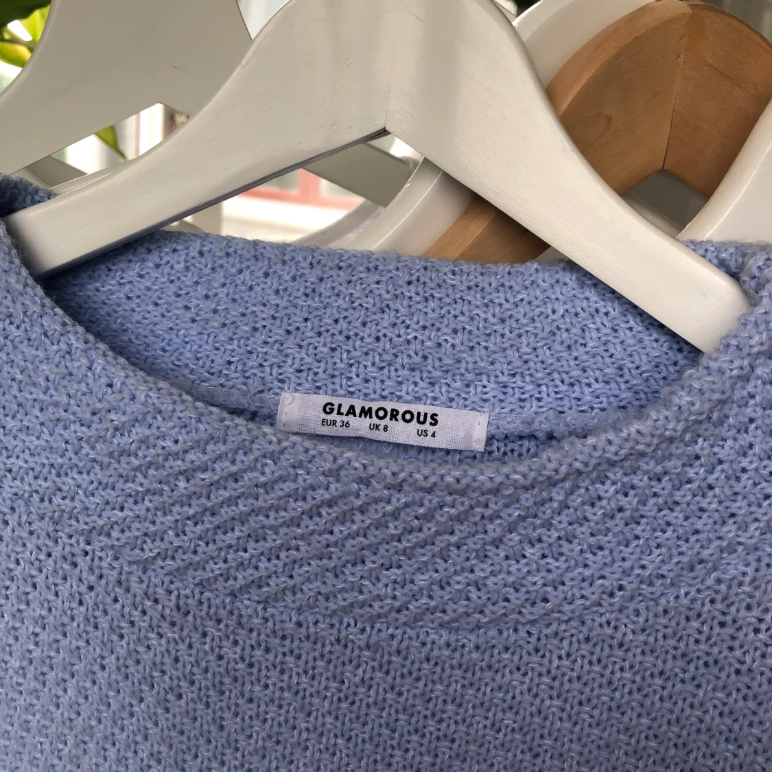 Blå stickad klänning från NLY stl S/M - 91