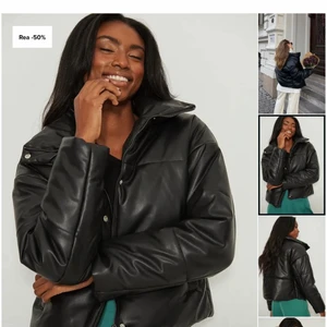 Vinterjacka  - Snygg läderjacka från nakd med knappar 