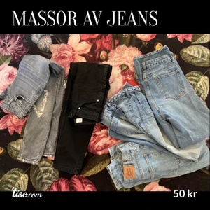 Jeans från 50kr  - Storlek 32-24! Så ett par för 50 och alla för 250! Alla Jeans är i bra skick. Skriv för intresse, frågor och närmare bild.  Hämtas endast i Vällingby