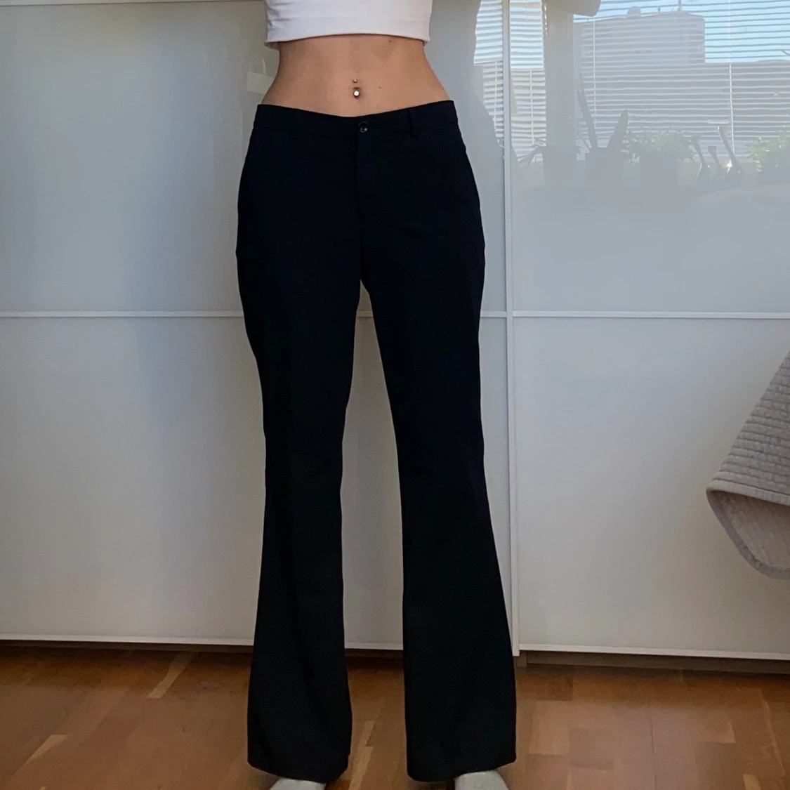 Lågmidjade kostymbyxor 