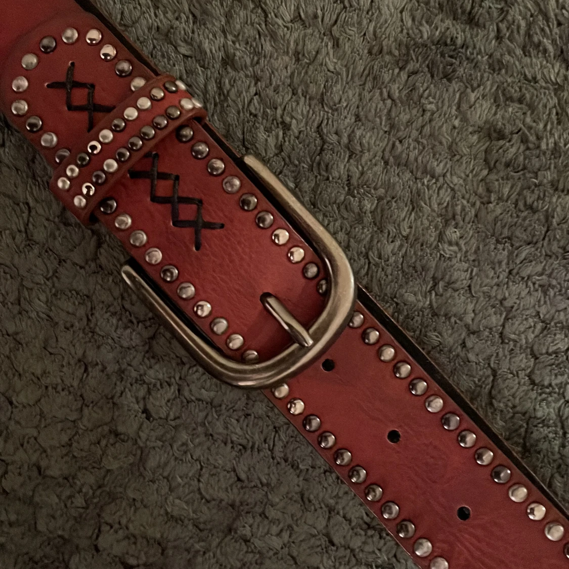 läder bälte brutalt välgjort mjukt läder - 90