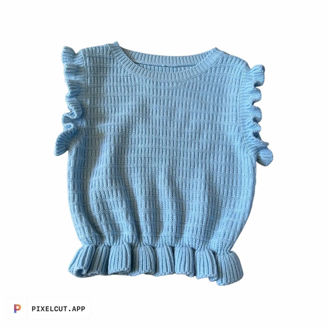 Krås slätt enkel stickad topp S - 91