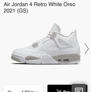 Jordan 4 oreo - Säljer mina Jordan 4, storlek 40. har använt dem över vintern och dem är i bra skick fortfarande. Lite creasade på ena skon men annars är dem väldigt fräscha. Nypris 3500kr