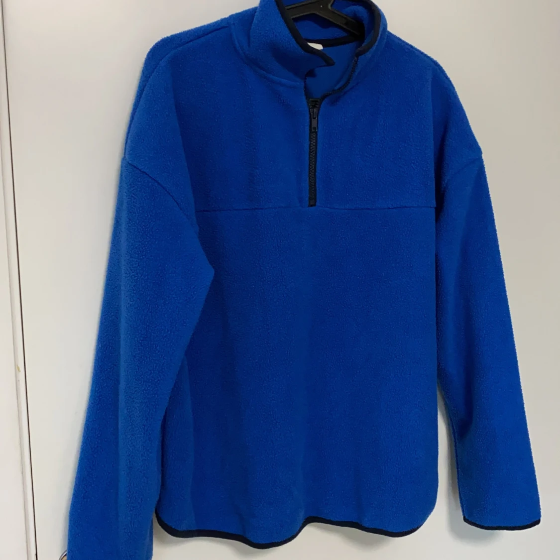 Blå halv zip up sweater M - 90