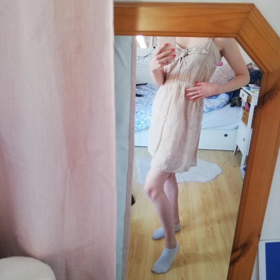 Randig sommar klänning, strl 36