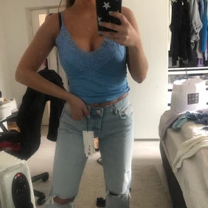 Blått spetslinne från Zara - Spetslinne, blå, zara