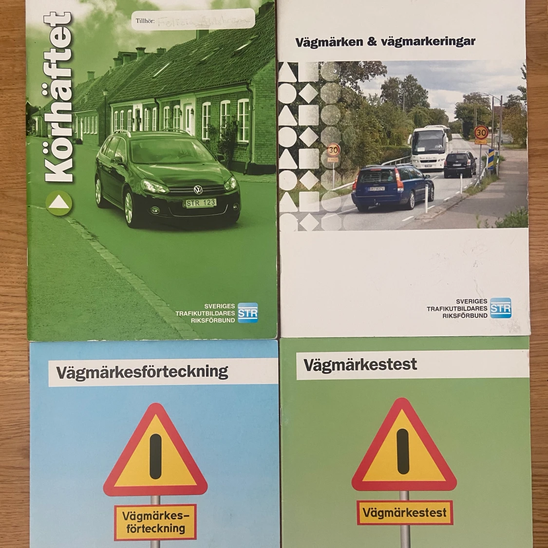 Körhäfte, vägmärkesförteckning + test