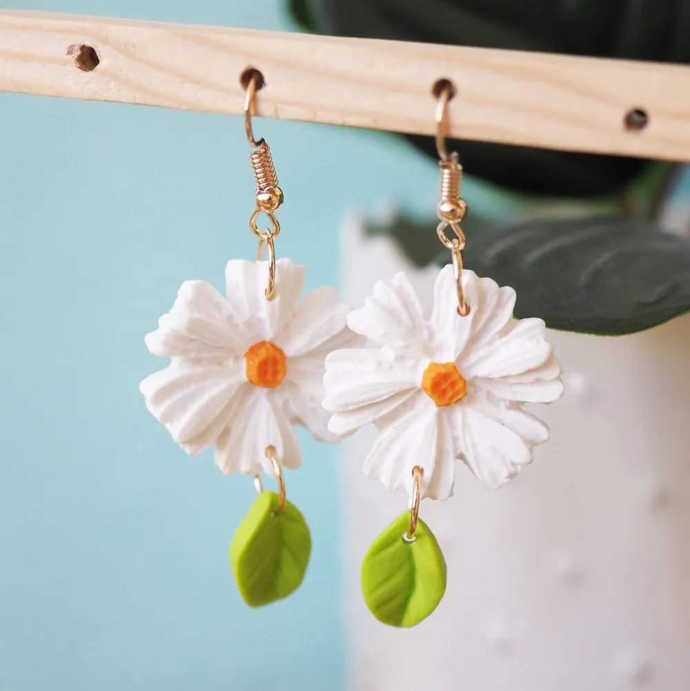 Earrings made from polymer clay- light weight and colorful . Accessoarer.