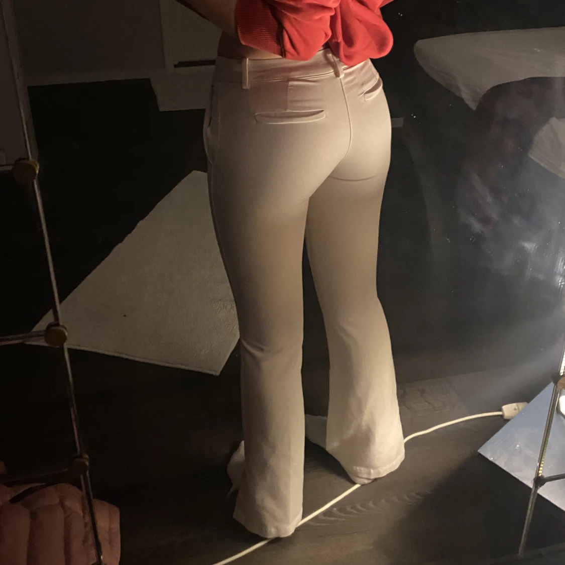 Vita kostymbyxor  - 90