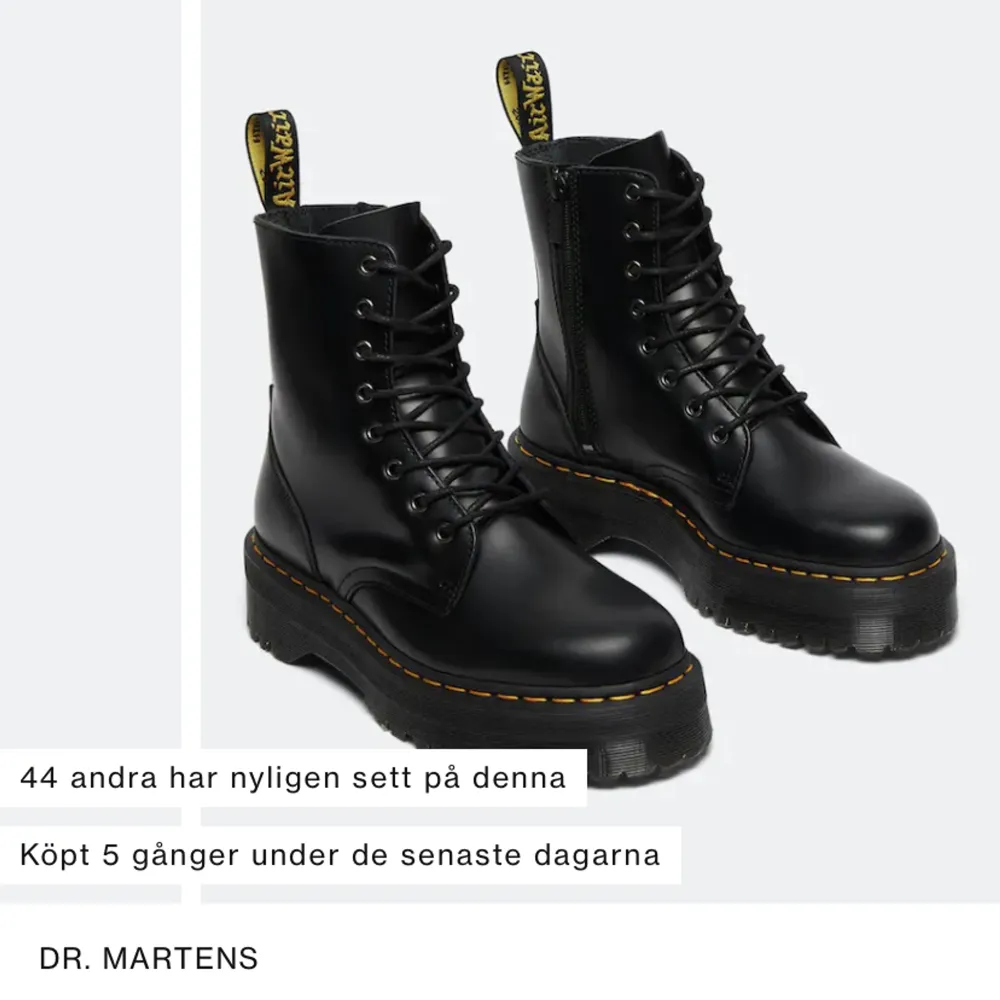 Säljer mina skitsnygga platform dr. Martens i storlek 38. Använd några få gånger men dem står mest i garderoben tyvärr! Köpta för 2399, säljer för 1500💕 . Skor.