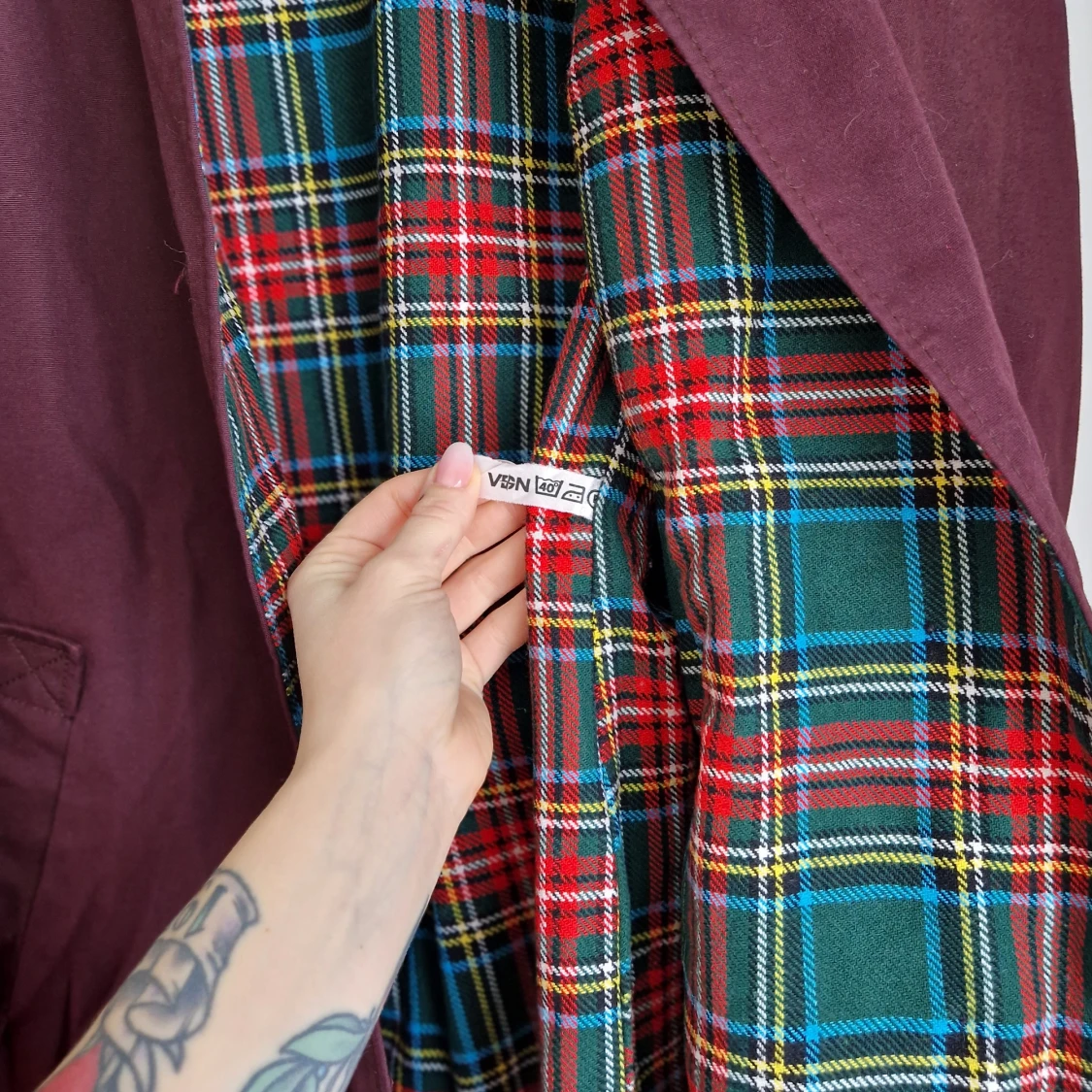 VINTAGE vinröd kappa  - 91