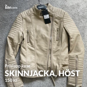 Skinnjacka beige - Aldrig använd prislapp kvar