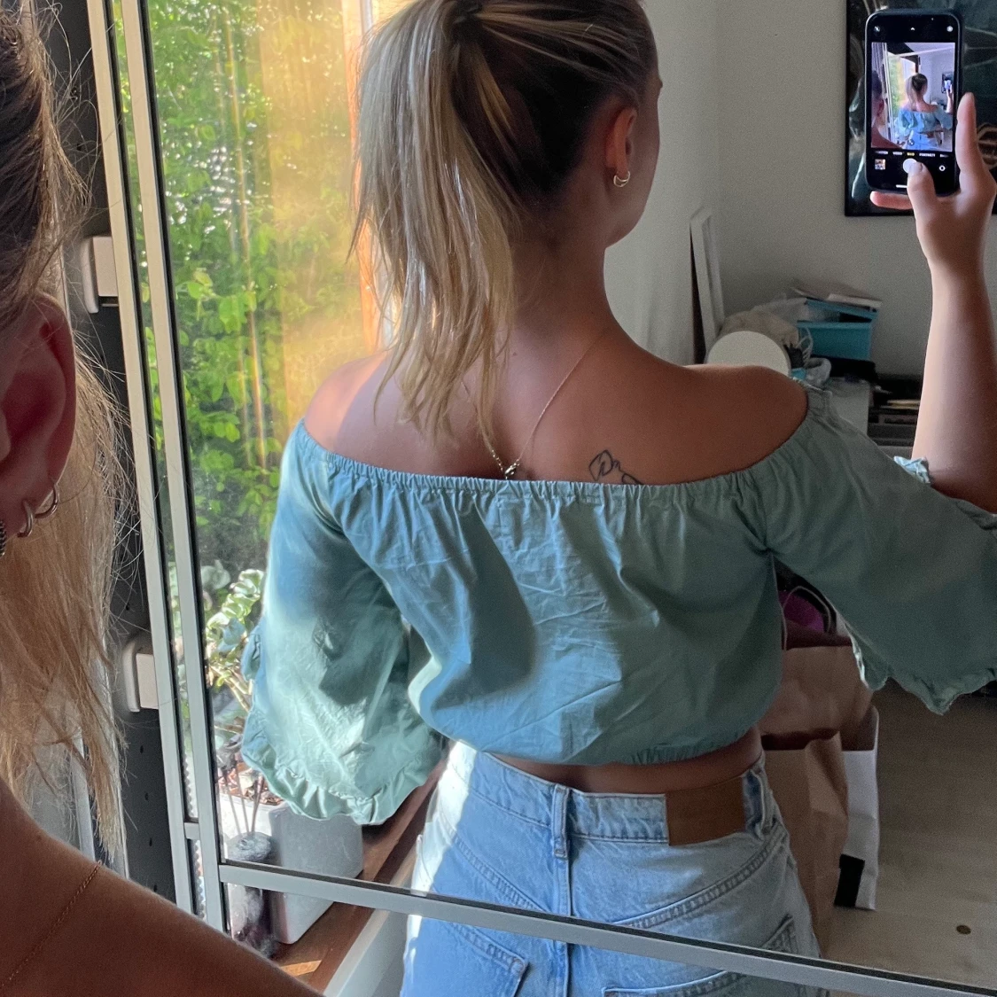 Pastellgrön blus  - 90