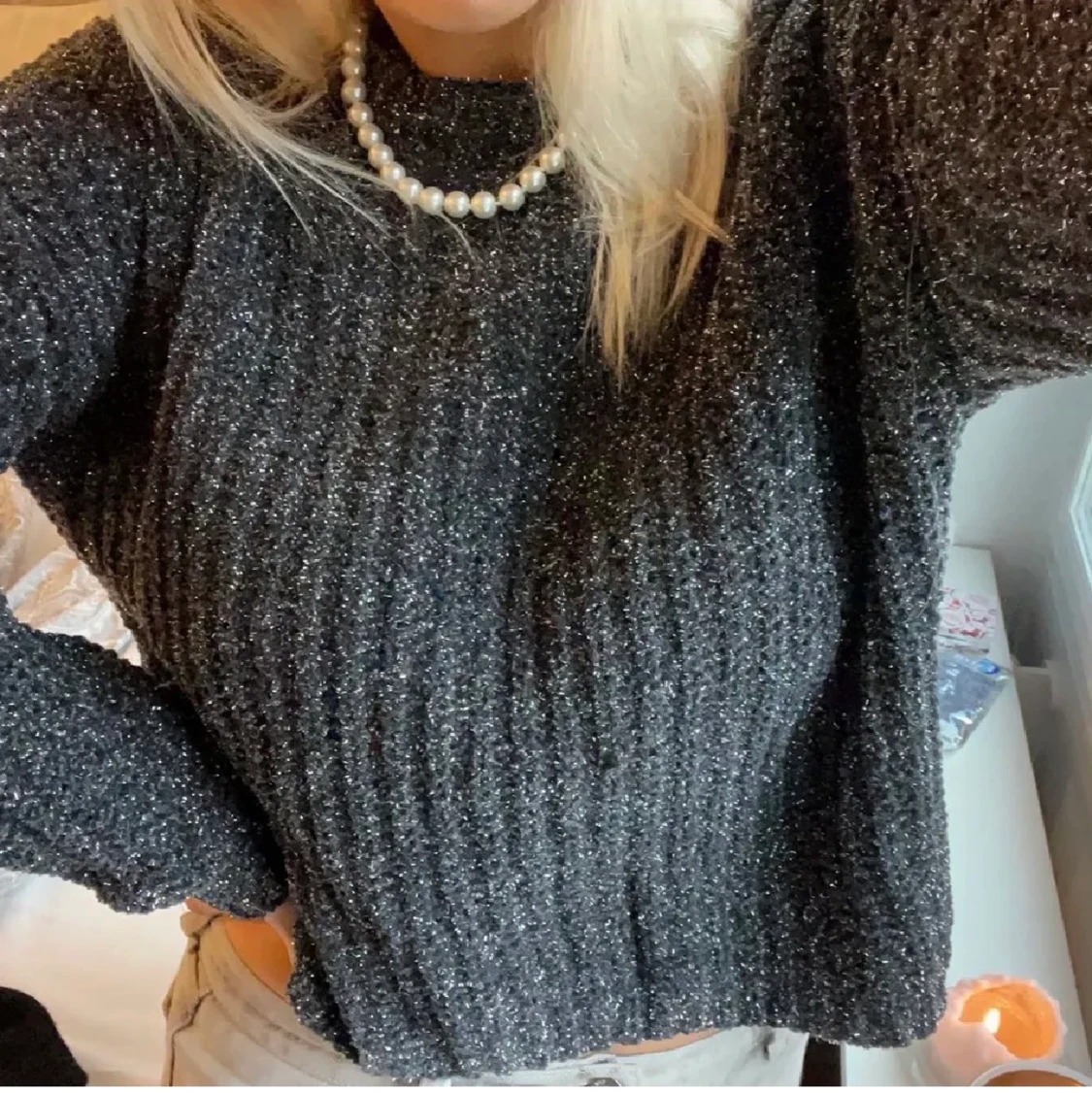 superfin glittrig tröja - 90