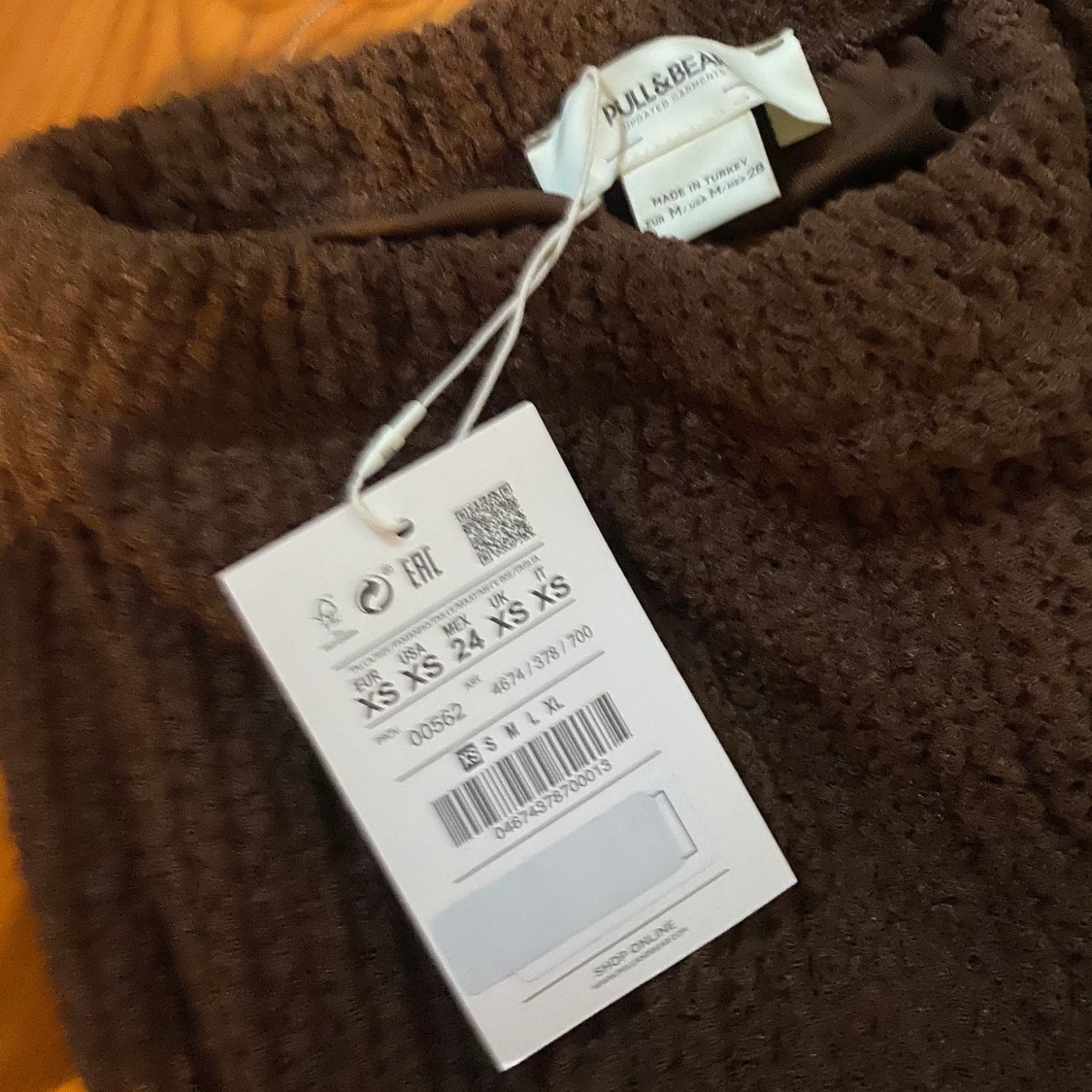 lågmidjade stickade byxor - 91