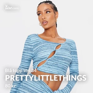 Blå topp Prettylittlethings  - Säljer min blå topp från Prettylittlethings  I strl 34 bara använd 1 gång 