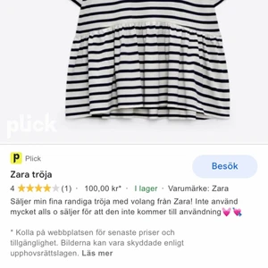 Zara randig volang tröja - Hej hej, jag säljer denna populära tröjan från zara. Köpte den i våras men har knappt använt den då den inte riktigt är min stil. Tröjan är i super skick och väldigt lite använd. Pris kan diskuteras 