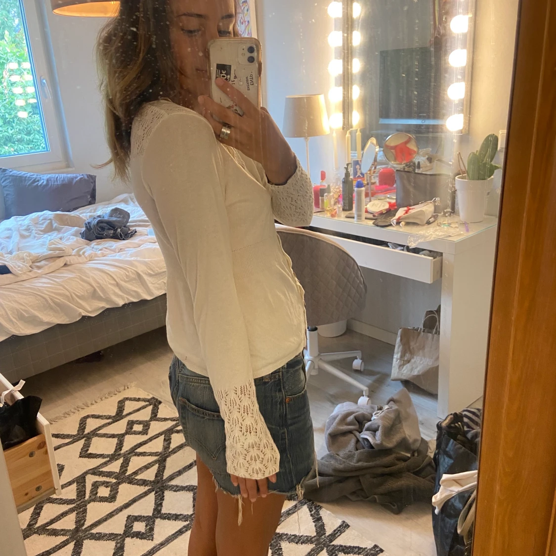 Stickad tunn kofta - 90