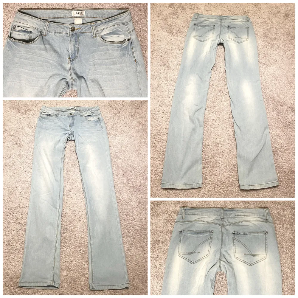 midja: 78 innerben: 86 💕 2000s ljusa lågmidjade jeans från b.p.c 🌟jag är 171cm <3 läs POLICY & FRAKT (under gillade inlägg) innan du skriver <3 använd gärna ”köp nu” <3 . Jeans & Byxor.