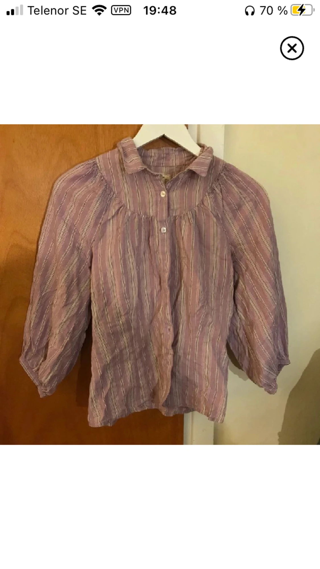 Skjorta med ballongärmar