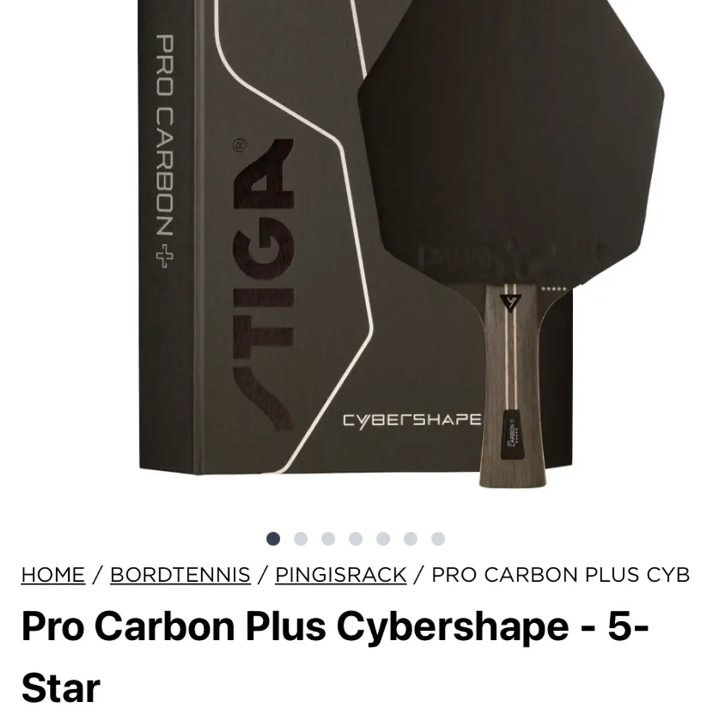 Säljer ett helt oanvänd ”Pro Carbon Plus Cybershape 5-star” pingisracket. Kartongen är fortfarande inplastad. Hör av er för mer information :) Nypris: ca 1600 kr. Övrigt.