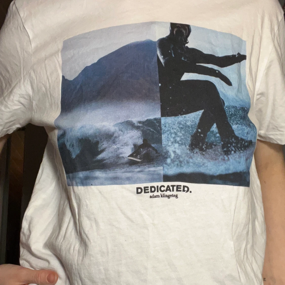 Vit T-shirt Dedicated surfer  - 90