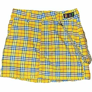 O-mighty yellow Clueless Skirt with Chains  - O-mighty Original Clueless Skirt with Chains, small hole by where chain attaches but not noticeable