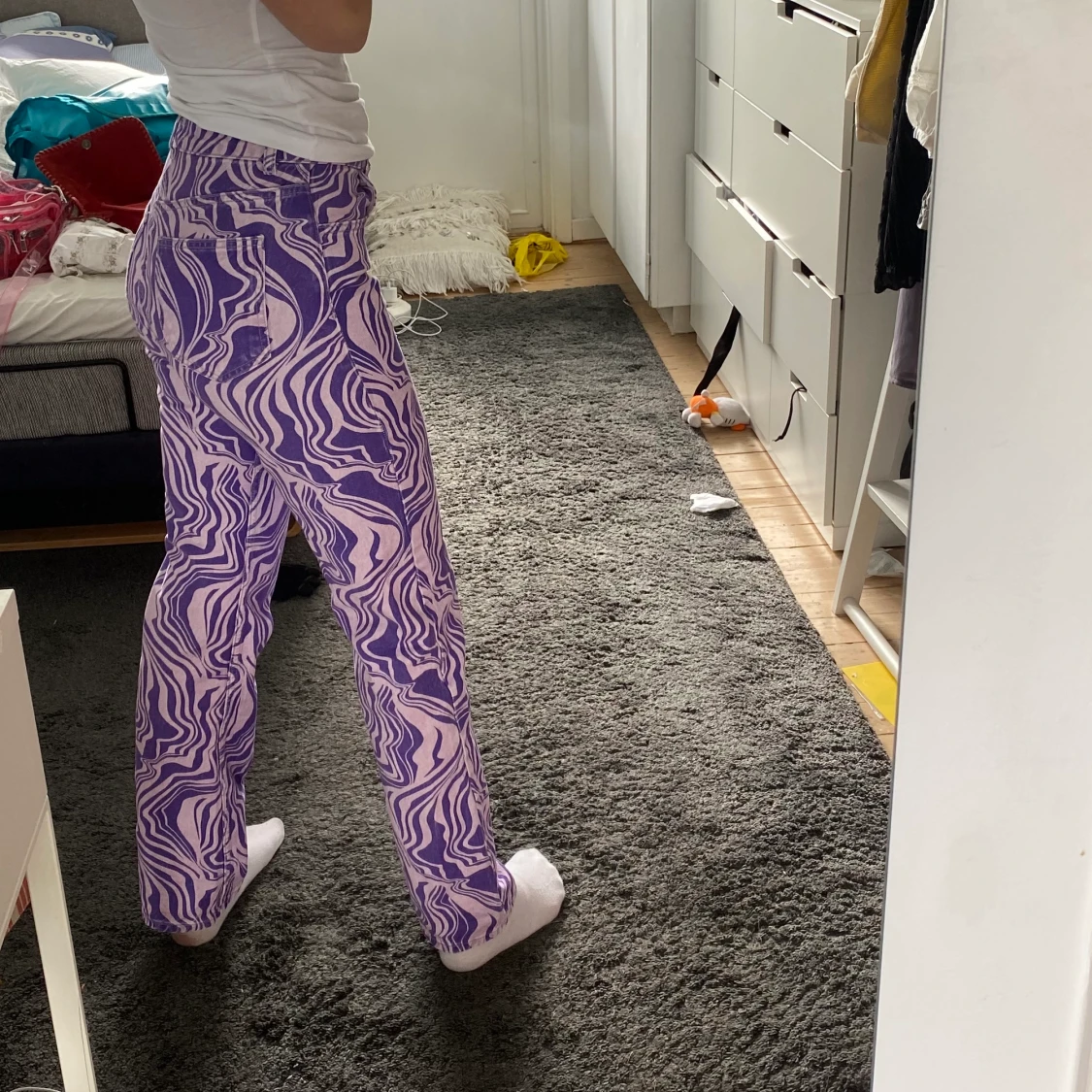 Mönstrade jeans - 90