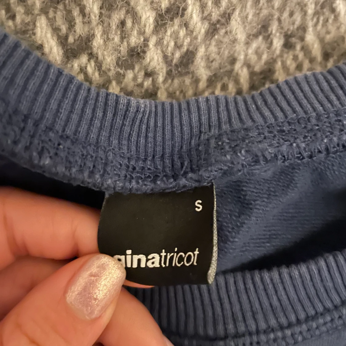 Blå Sweatshirt  - 90