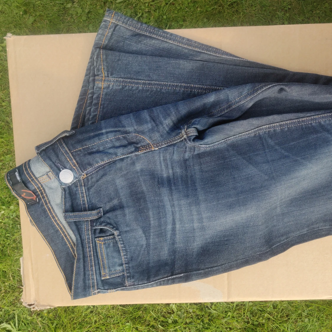 Blå jeans raka ben - 90