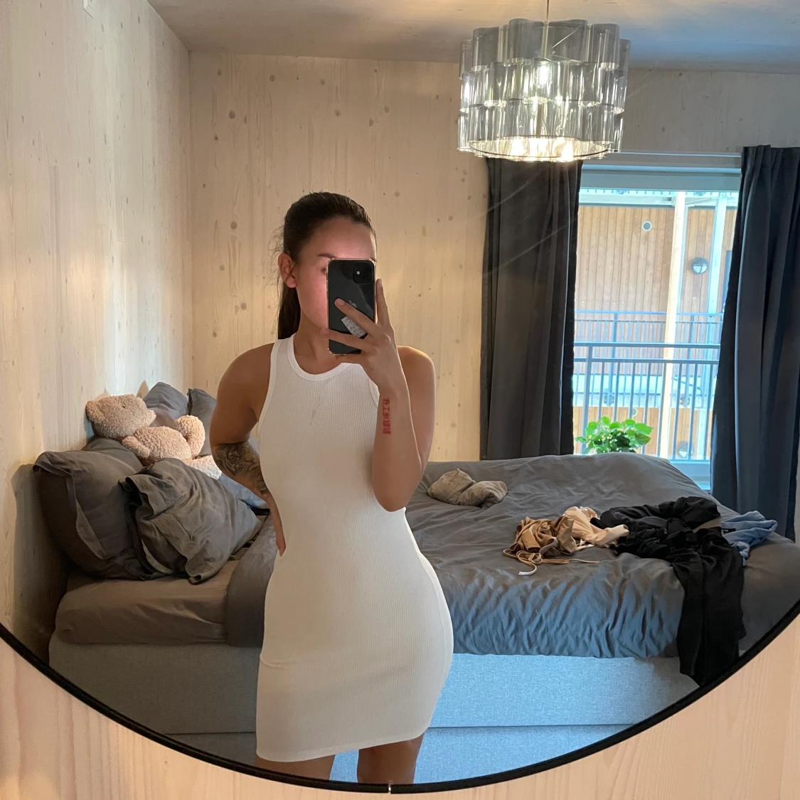 Bershka vit klänning