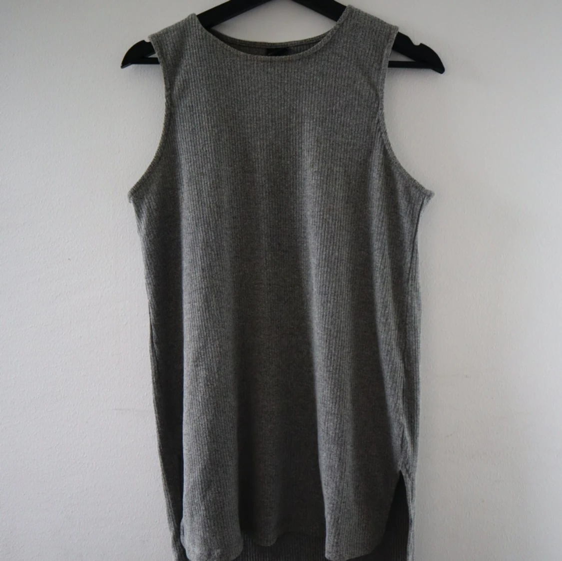 Grå bomullsklänning - 90