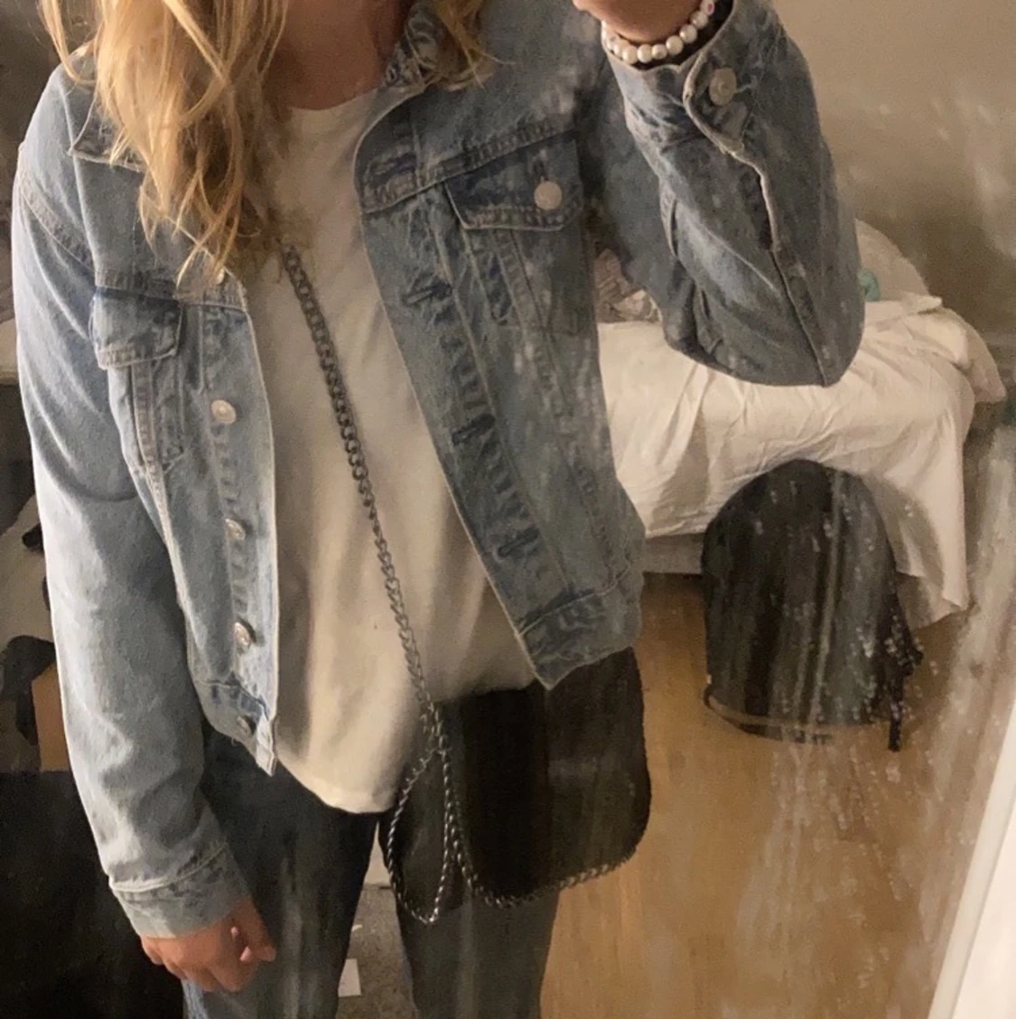 LJUS BLÅ JEANS JACKA