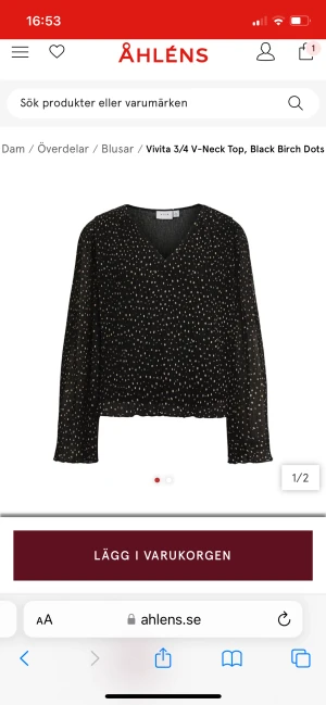 Blus - Säljer min super fina blus från Vila, aldrig använd. Den kommer tyvärr inte till användning därav säljer jag den. 