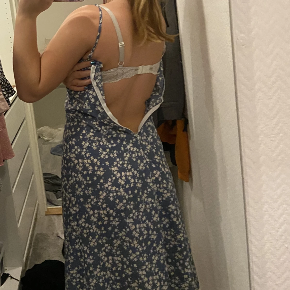Blå klänning storlek S - 90