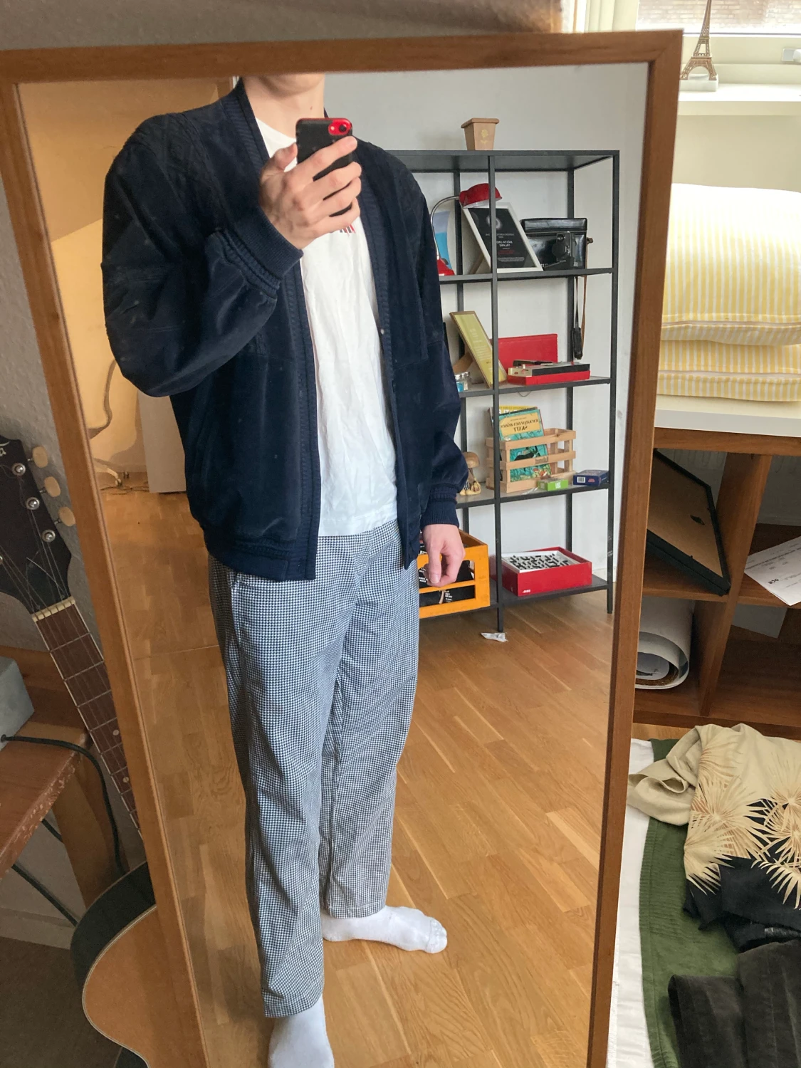 TORRAS Blå Läderjacka | strl 54